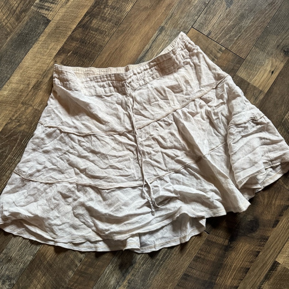 Caslon Beige Linen Skirt